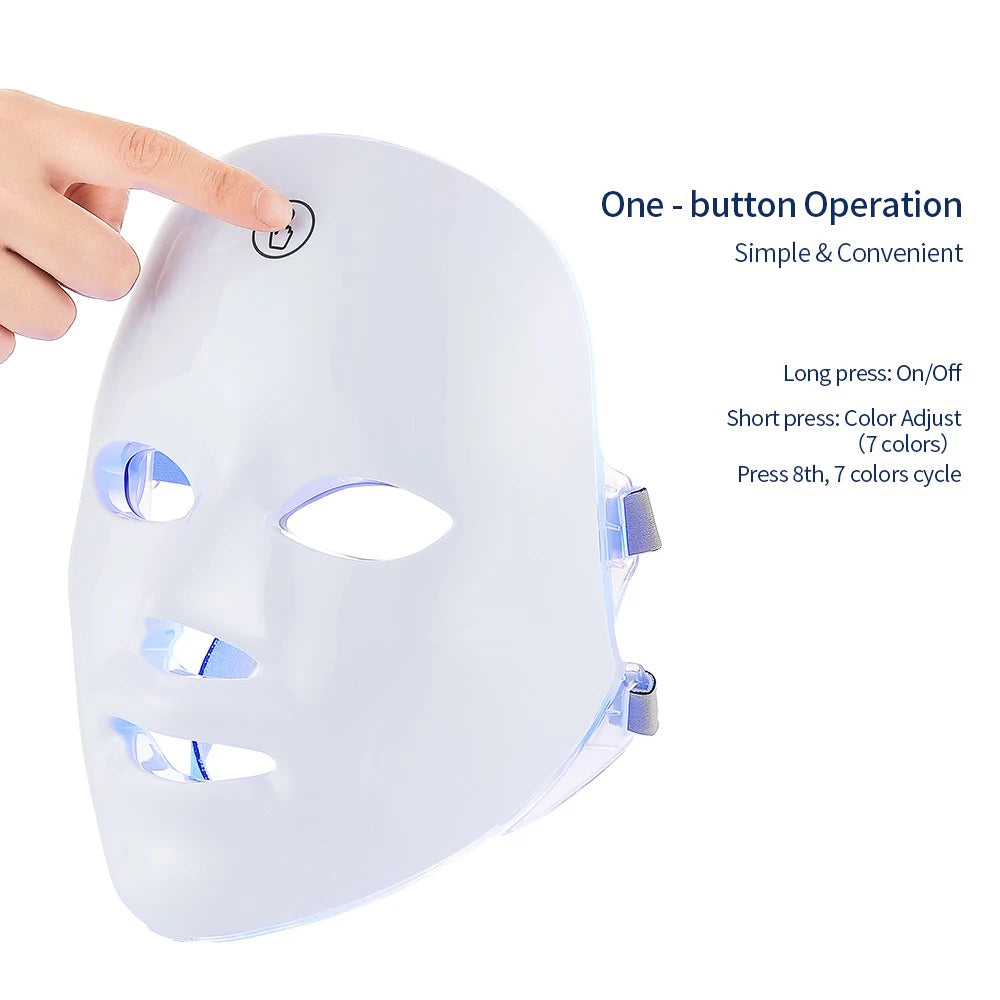7-Color LED Light Therapy Facial Mask for Skin Rejuvenation