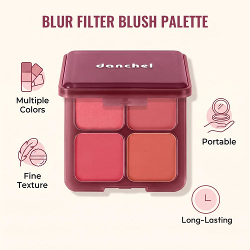 4-Shade Soft Blur Face Blush Palette