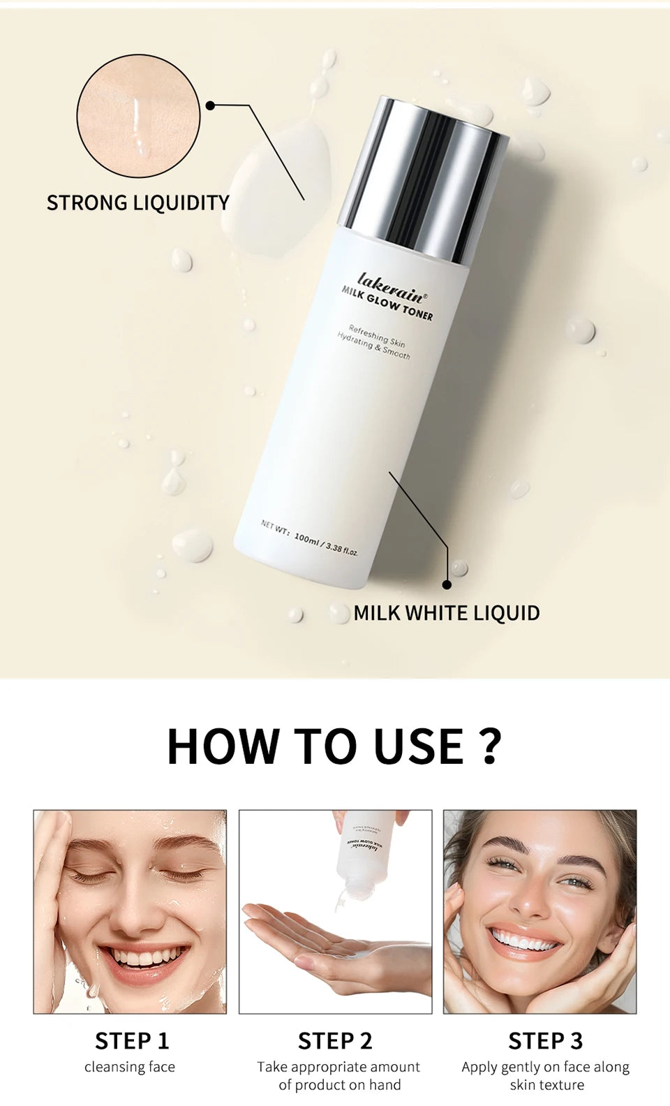 Brightening Milk Glow Face Toner for Hydrated Skin - 13