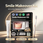 Moldable Silicone Denture Set for Instant Natural Smile