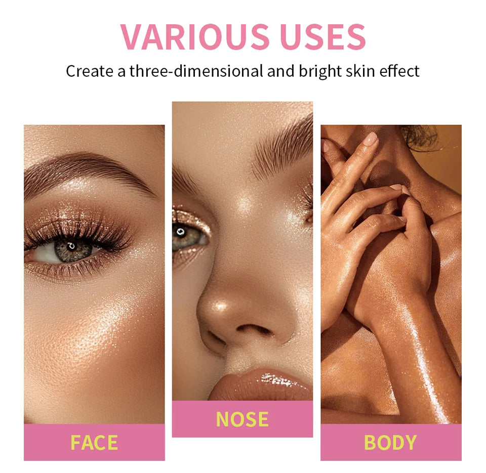 8-Color Cream Highlighter and Contouring Palette