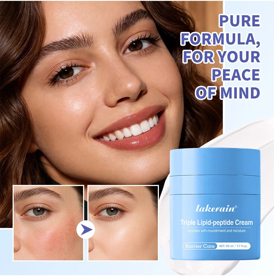 Triple Lipid Peptide Moisturizing Face Cream for Dry Skin