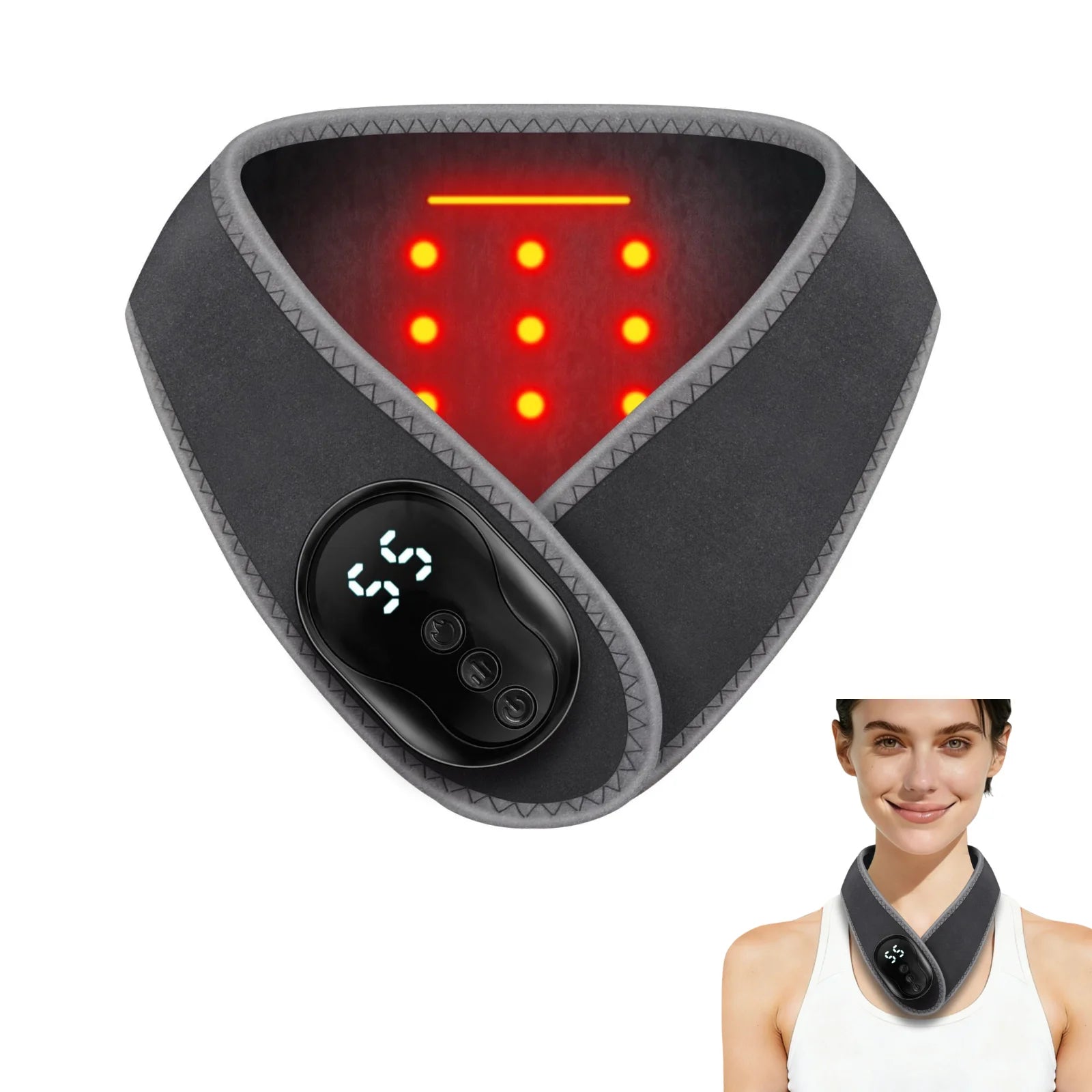 Portable Cordless Neck Massager Wrap with Vibration - 1