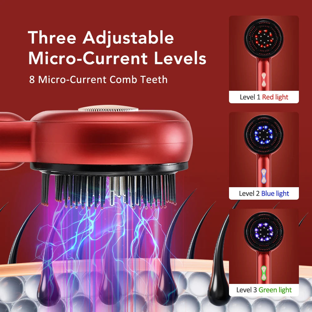 Electric Scalp Massage Comb with Liquid Applicator