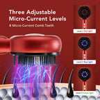 Electric Scalp Massage Comb with Red Light and Liquid Applicator