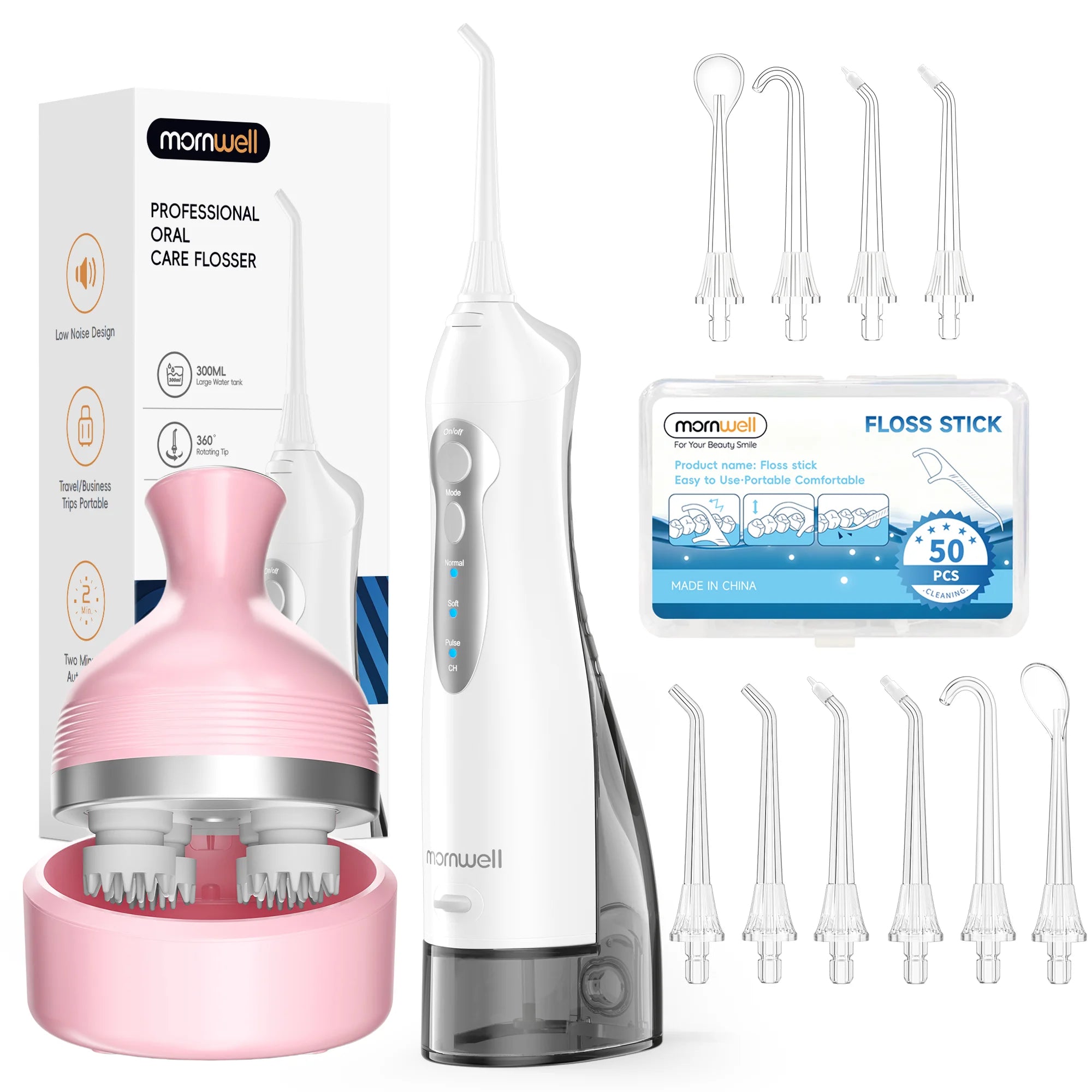 Portable Oral Irrigator and Electric Scalp Massager Set - 28