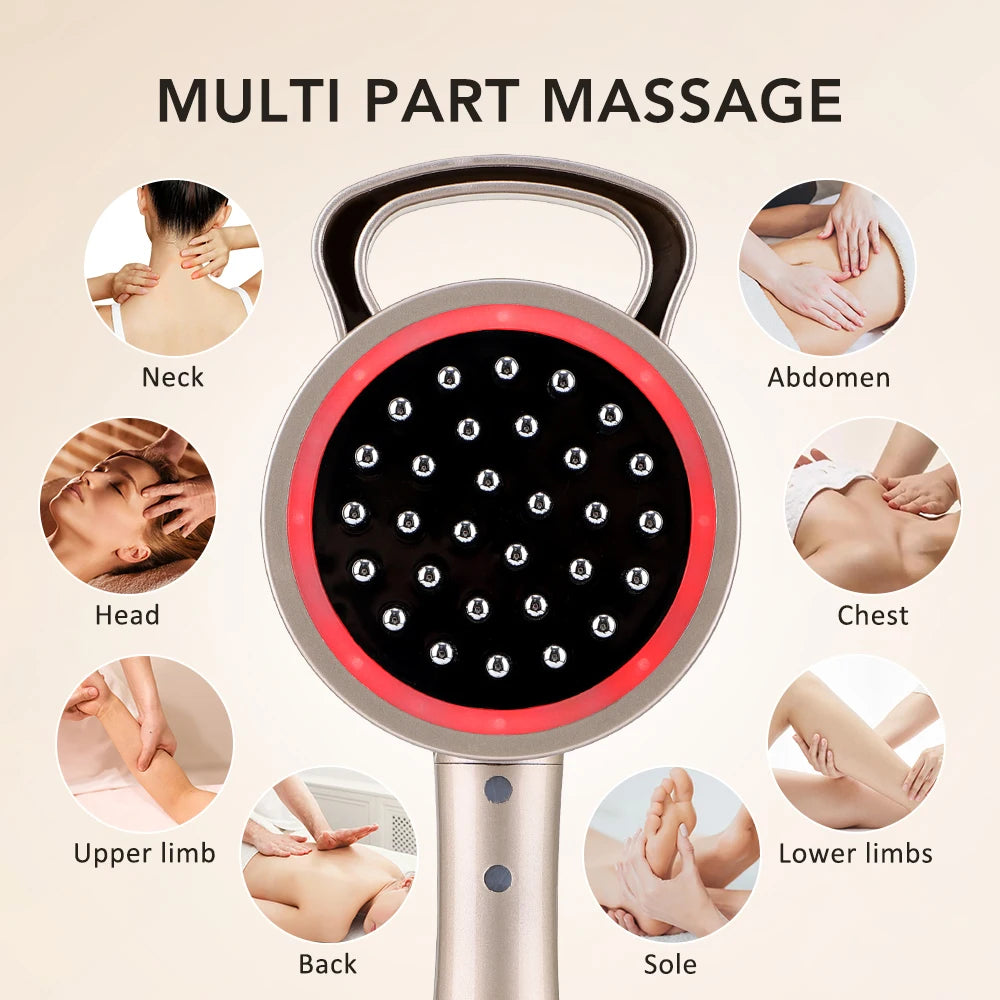 Electric Microcurrent Meridian Body Massager with Heat and Vibration