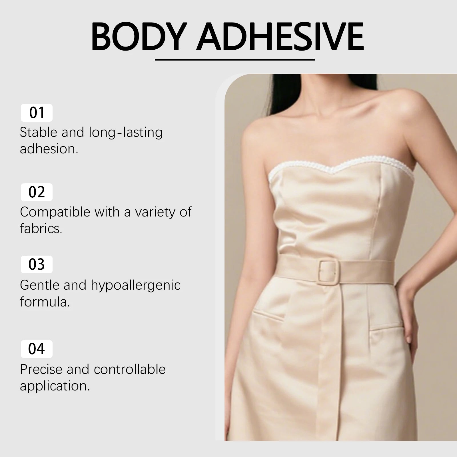 Sweatproof Body Adhesive for Clothing and Fabric - 10