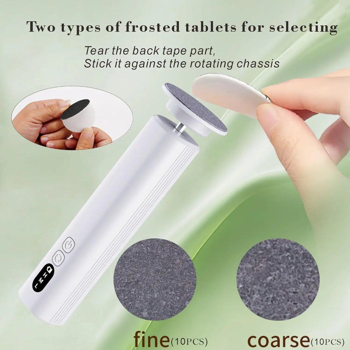 Electric Cordless Foot Callus Remover with 6 Speed Settings