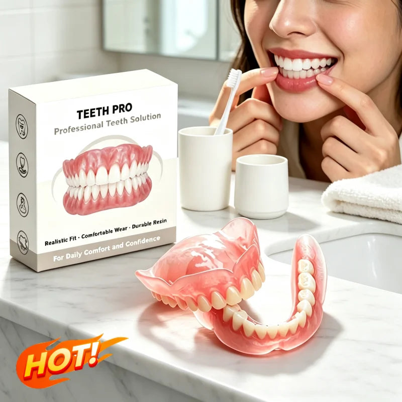 Comfortable Silicone Upper and Lower Denture Set