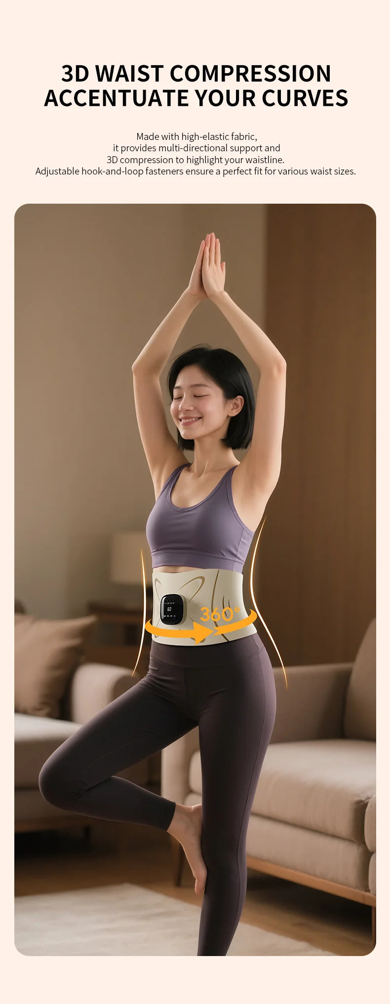 Abdominal Muscle Toner and Waist Pulse Massager Belt