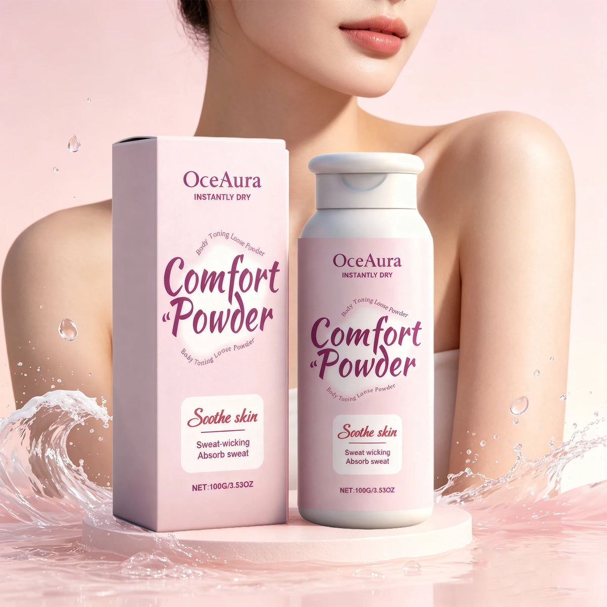 All-Over Sweat-Wicking Body Powder for Anti-Chafing and Freshness