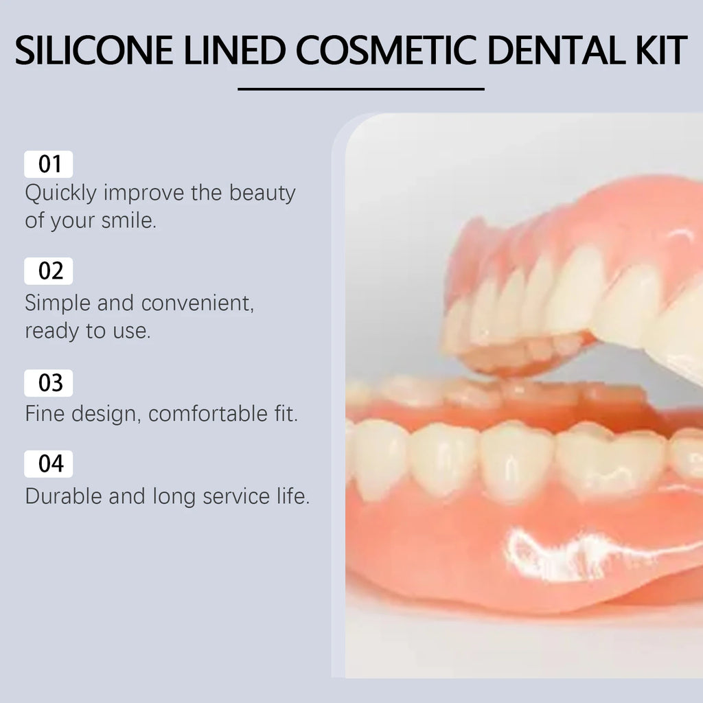 Instant Cosmetic Dental Veneers Kit for Upper and Lower Teeth