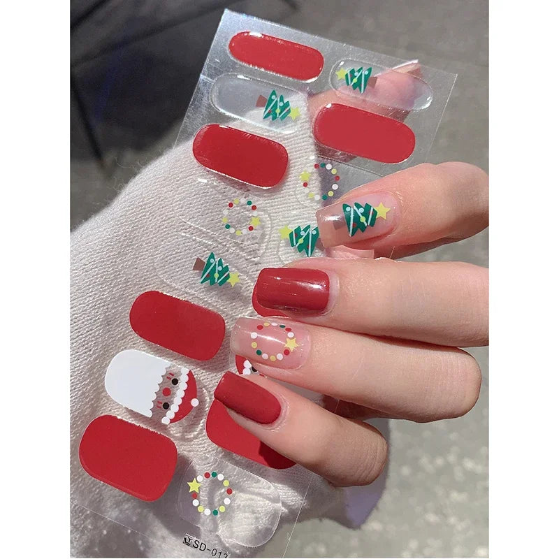 Christmas Snowflake Gel Nail Art Wraps - 21