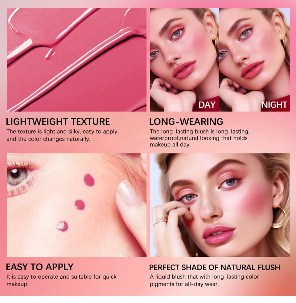 Waterproof Long-Lasting Liquid Cheek Blush - 11