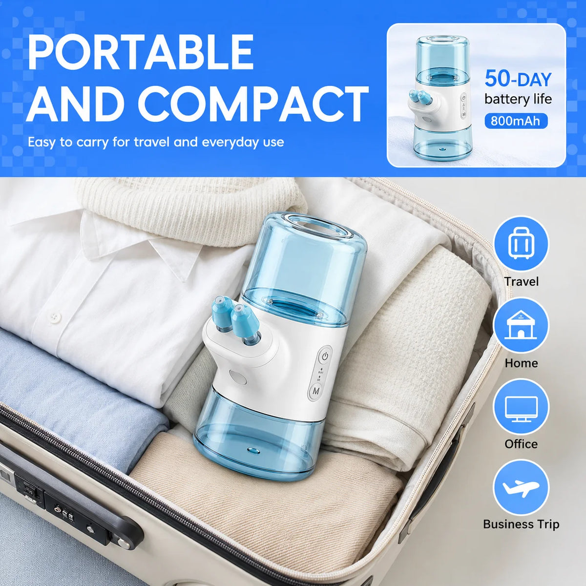 Portable Electric Nasal Irrigator with Dual Tank System
