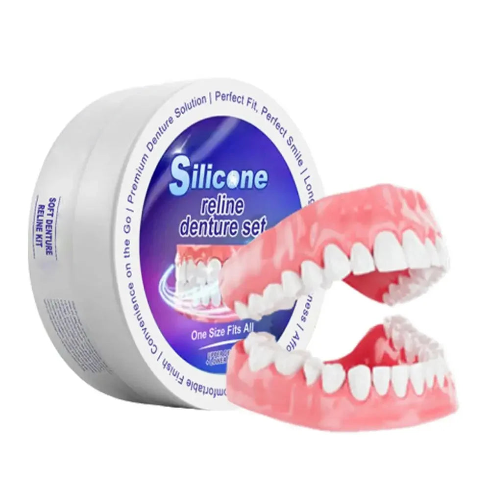 Temporary Silicone Denture Reliner and Teeth Whitening Set