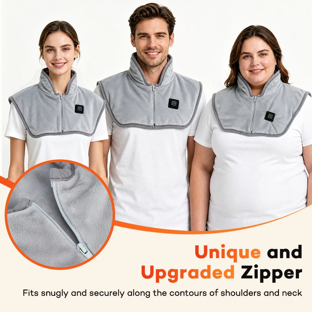 USB Heated Shoulder and Neck Warm Wrap with 3 Temperature Settings