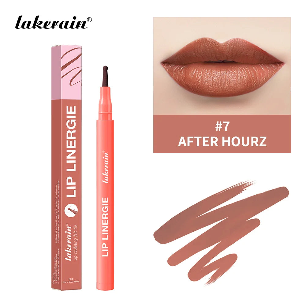 Long-Lasting Waterproof Felt Tip Lip Liner Stain