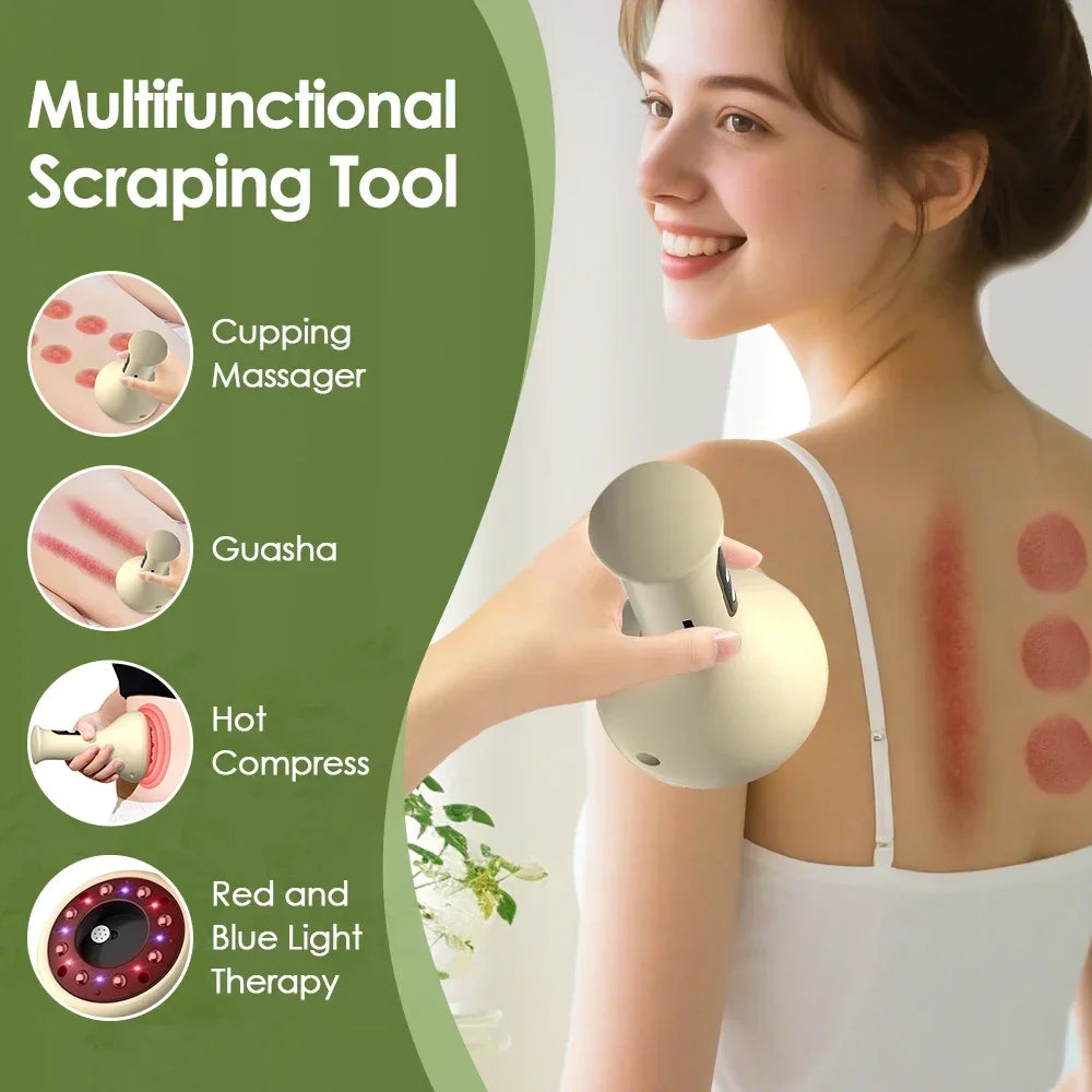 Electric Cordless Body Massager for Hot Compress and Cupping Therapy