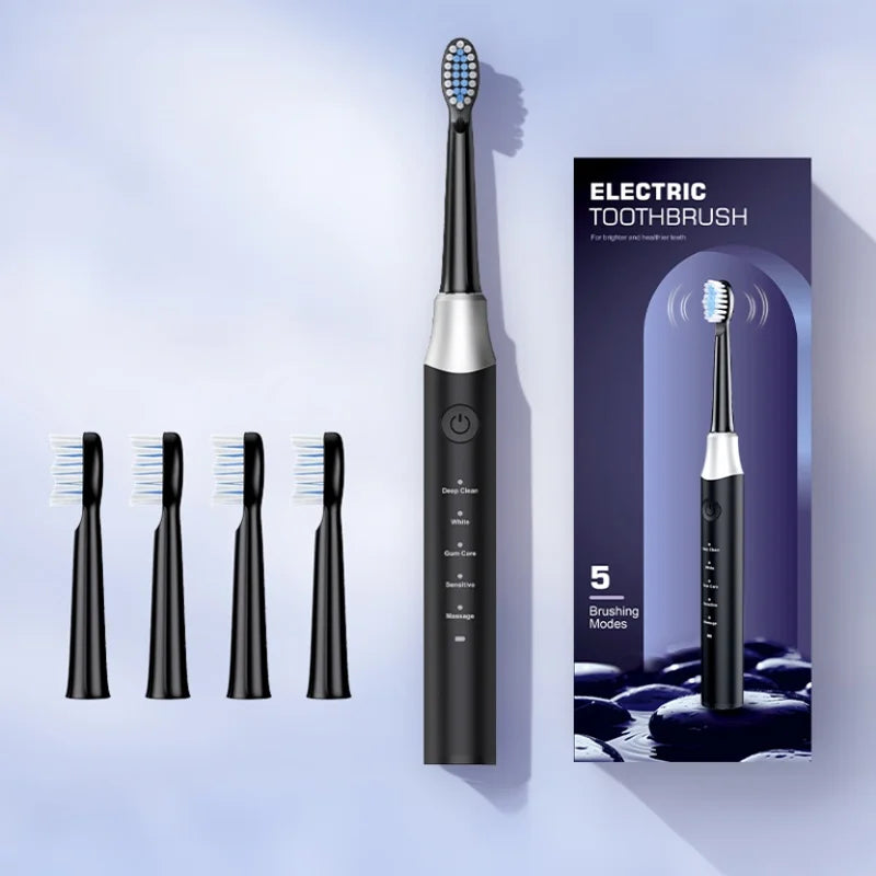 Rechargeable Sonic Electric Toothbrush with 5 Modes and Timer