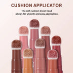 2-in-1 Waterproof Lip Cream and Blush with Cushion Applicator
