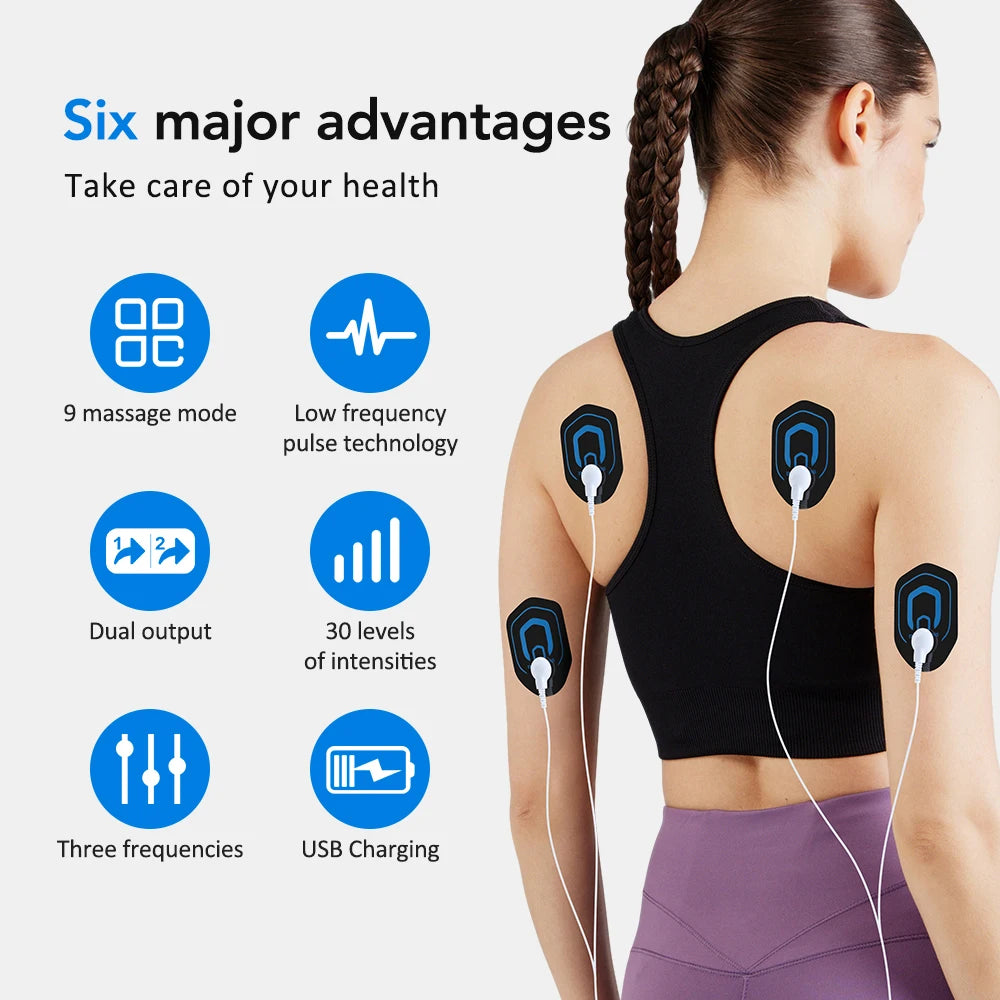 Portable Electric TENS & EMS Body Massage Therapy Device