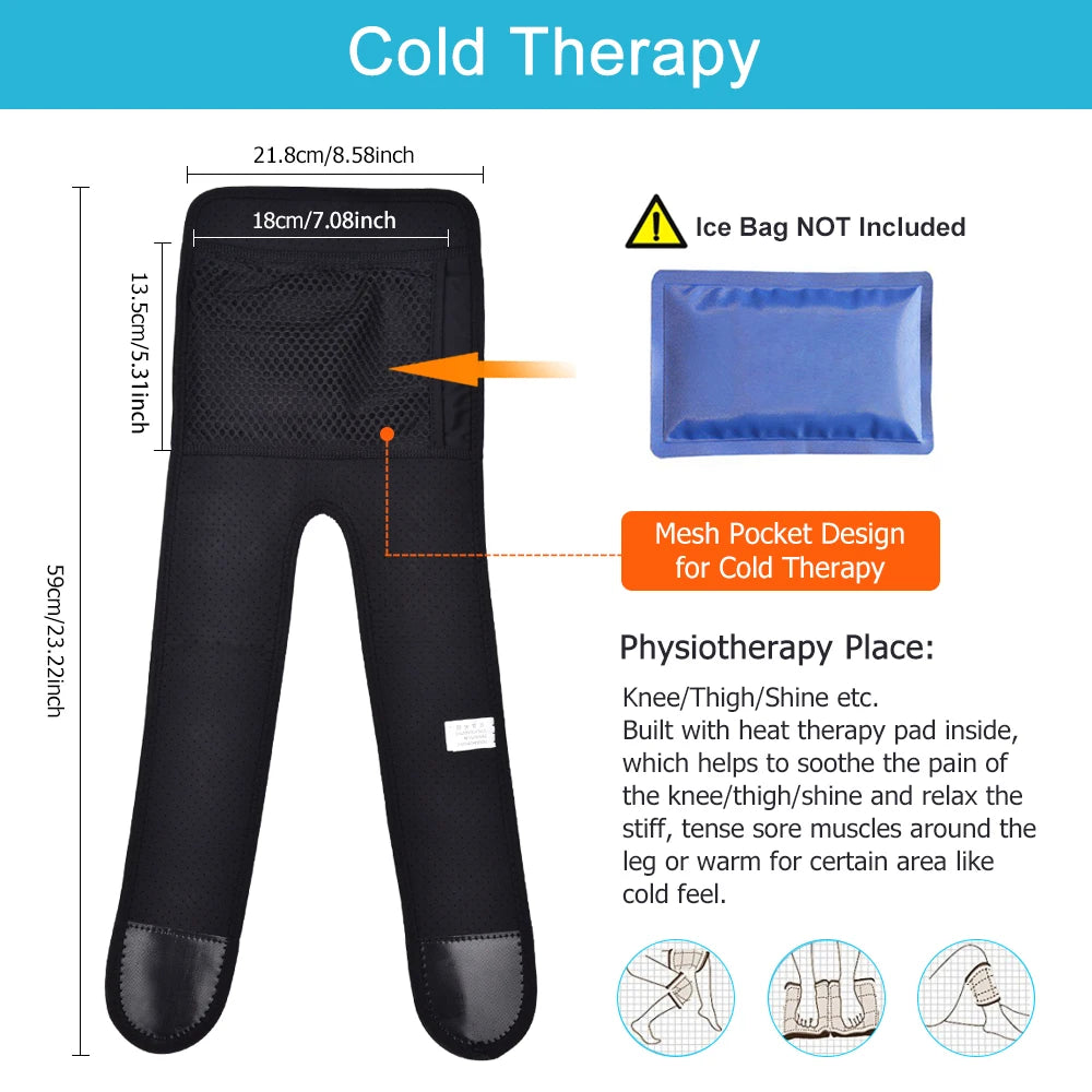 Electric Heated Knee Support Brace with 3 Adjustable Heat Settings - 5