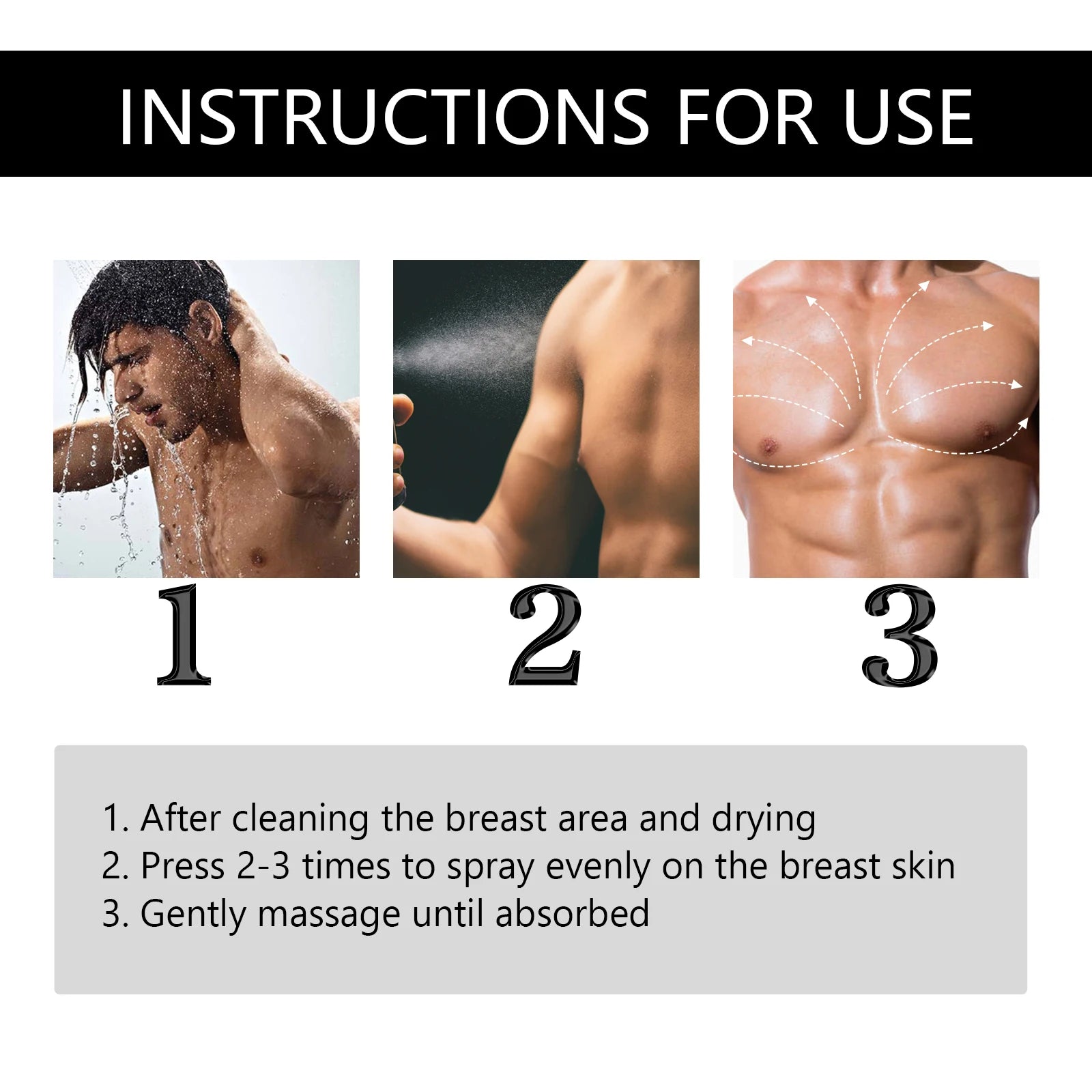 Chest Firming and Gynecomastia Reduction Spray for Men - 10