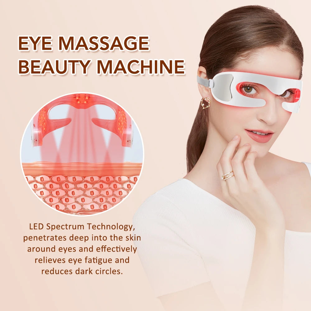 3D Red Light Therapy Eye Massager for Fatigue and Dark Circles