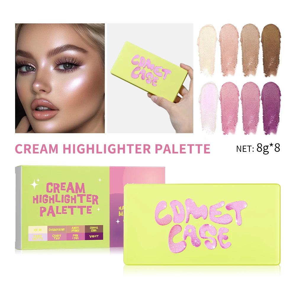 8-Color Cream Blush and Face Contouring Palette