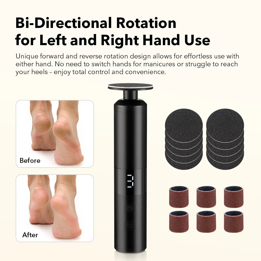 Electric Rechargeable Foot Callus Remover and Pedicure Tool