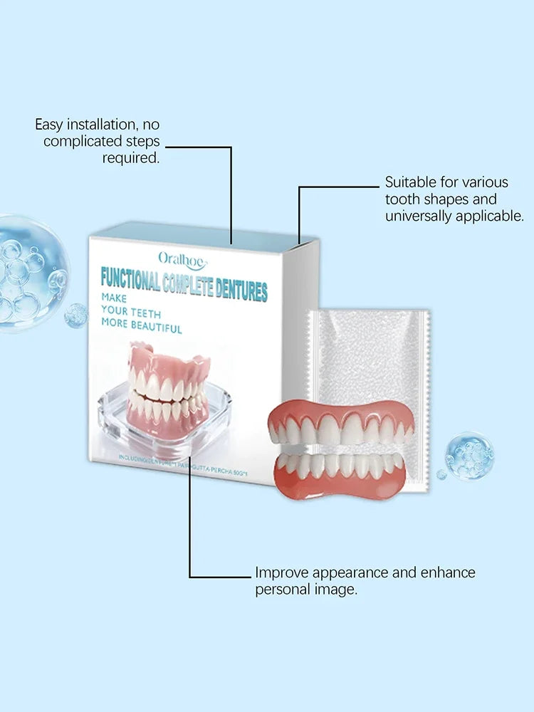 Instant Cosmetic Smile Veneers for Upper and Lower Teeth