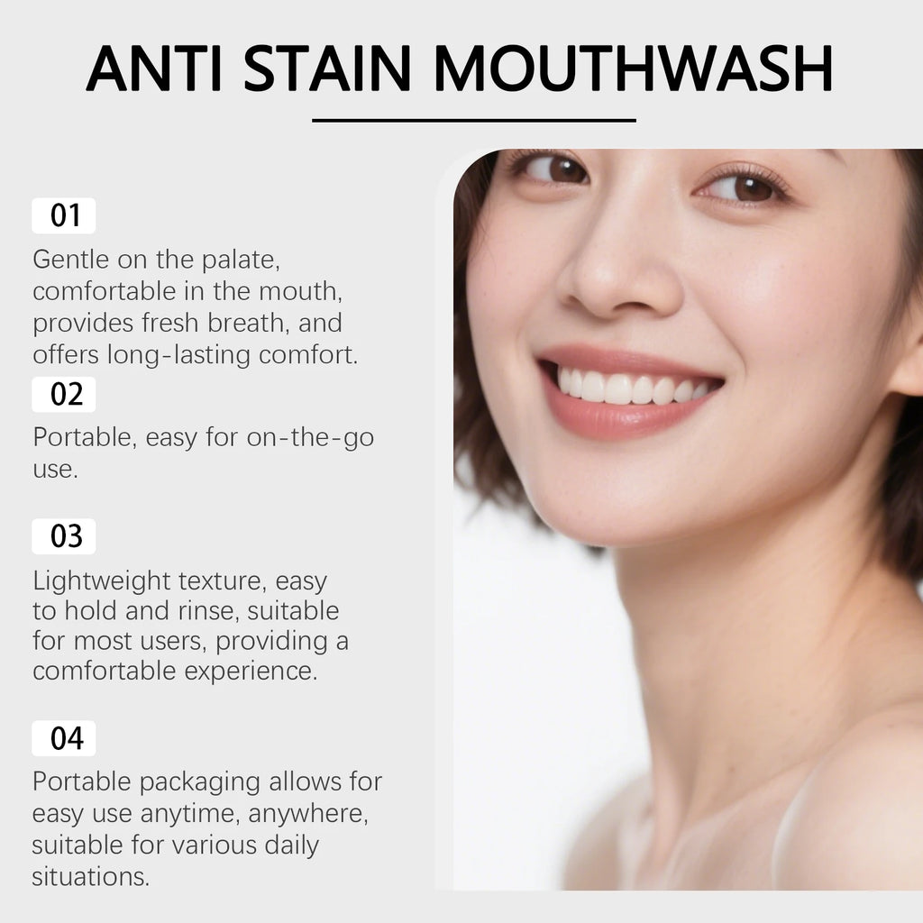 Alcohol-Free Anti-Stain Teeth Whitening Mouthwash