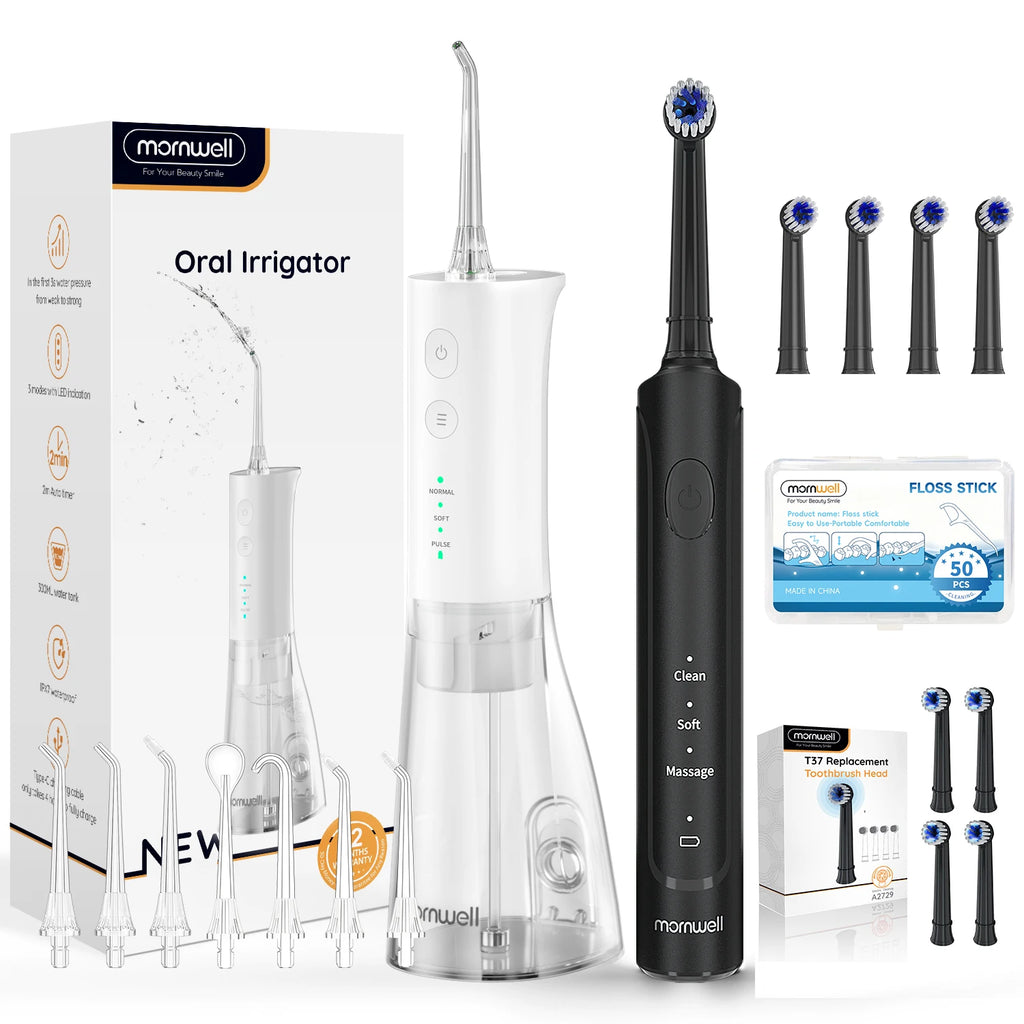 Electric Toothbrush and Water Flosser Dental Care Set