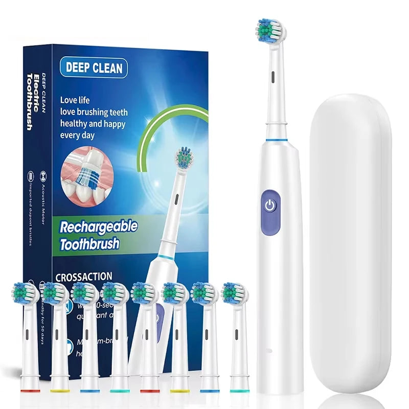 Rechargeable Rotating Electric Toothbrush with 4 Brush Heads - 16