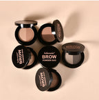Dual-Tone Eyebrow Powder Palette with Grooming Brush
