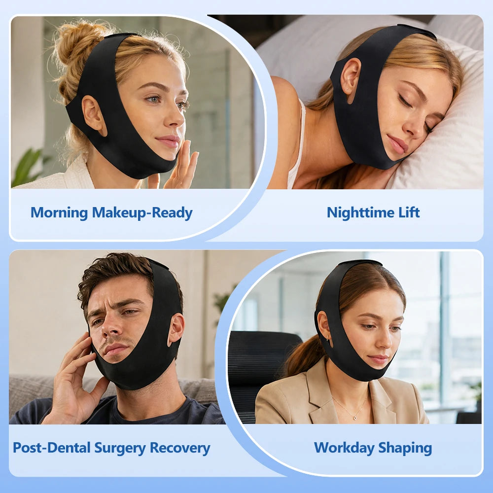 Hot and Cold Facial Compression Wrap for Chin and Face