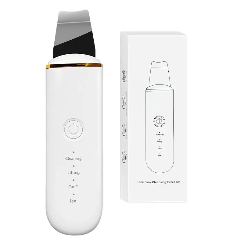 Ultrasonic Facial Skin Scrubber and Pore Cleaner Spatula - 16