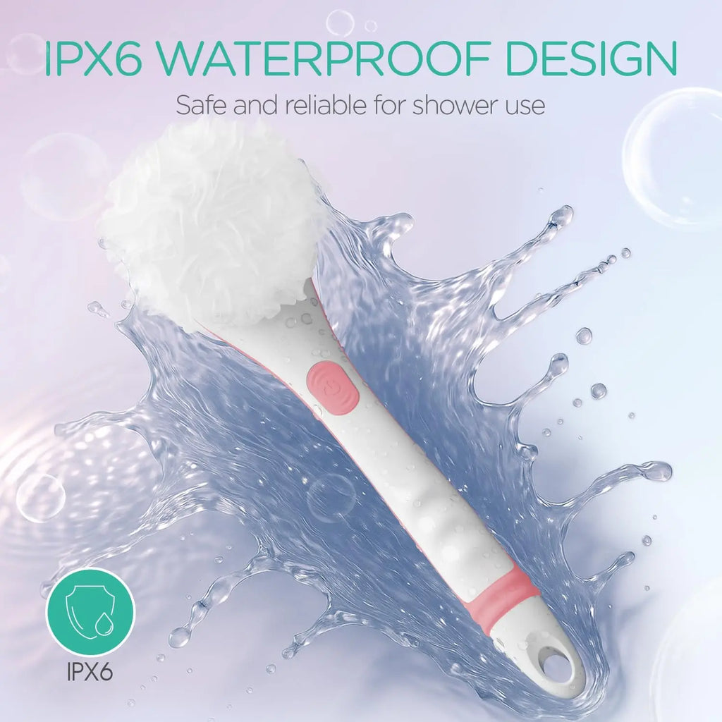 Electric Long Handle Bath Brush and Exfoliating Back Scrubber