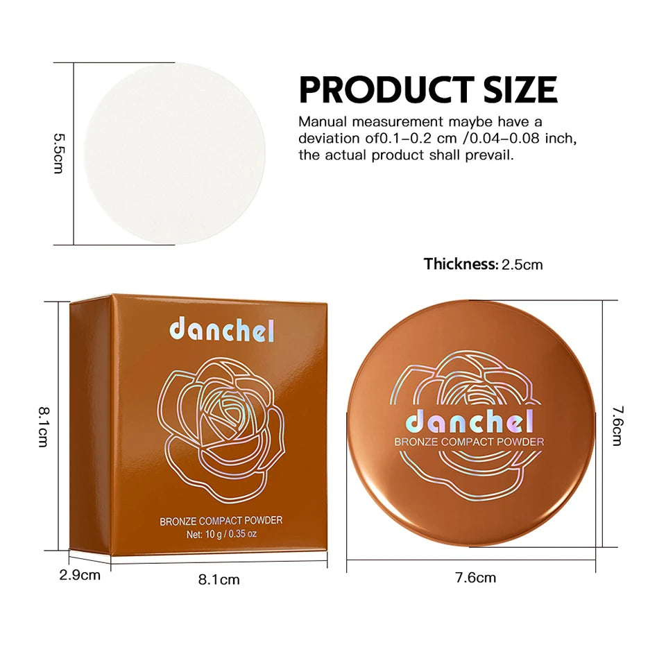 Matte Pressed Bronzer Powder for Sculpting and Face Contouring - 15