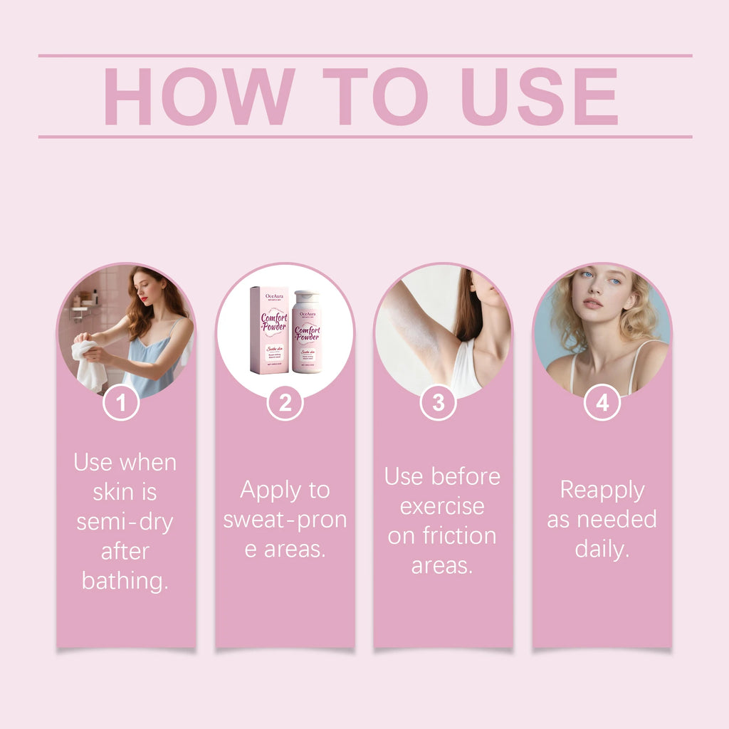 All-Over Sweat-Wicking Body Powder for Anti-Chafing and Freshness