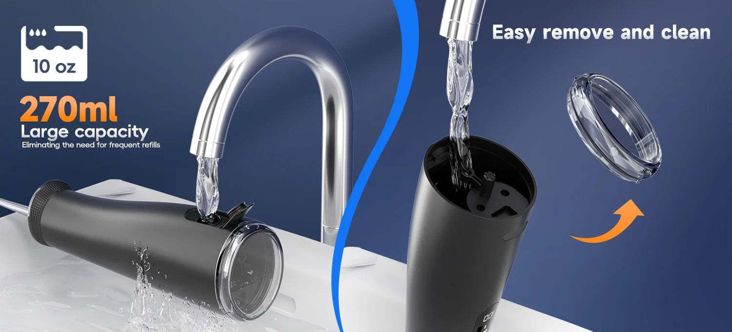 Portable Cordless Water Flosser for Teeth and Braces - 9