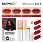 4-Piece Velvet Matte Lipstick Set Waterproof Long-Lasting