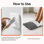 USB Heated Foot Warmer Mat for Desk and Home