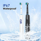 Rechargeable Rotating Electric Toothbrush with 4 Brush Heads