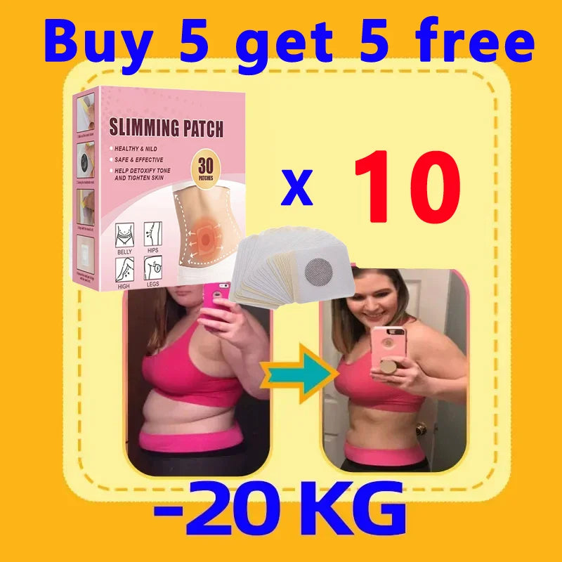 Natural Herbal Body Slimming and Toning Patches - 30 Pack
