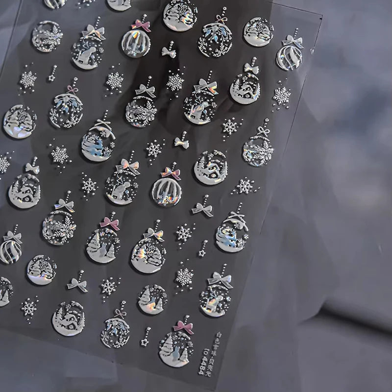 3D Christmas Cartoon Nail Art Sticker Decals - 72