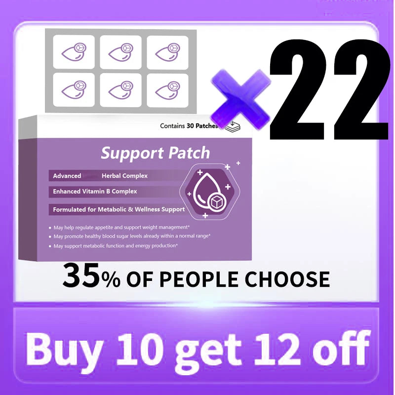 30-Piece Herbal Weight Management and Metabolism Support Patches