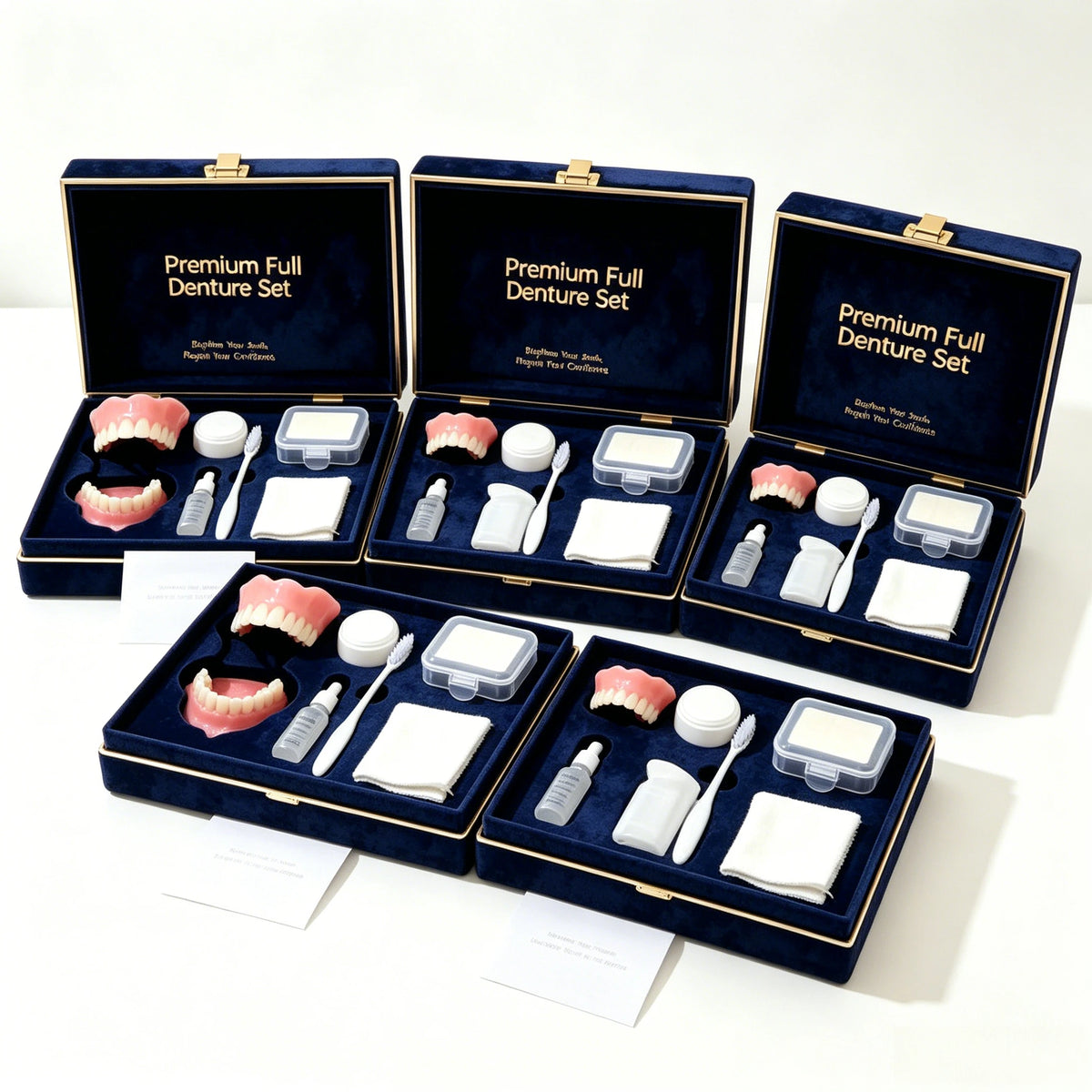 Temporary Cosmetic Denture Set for Instant Smile Correction